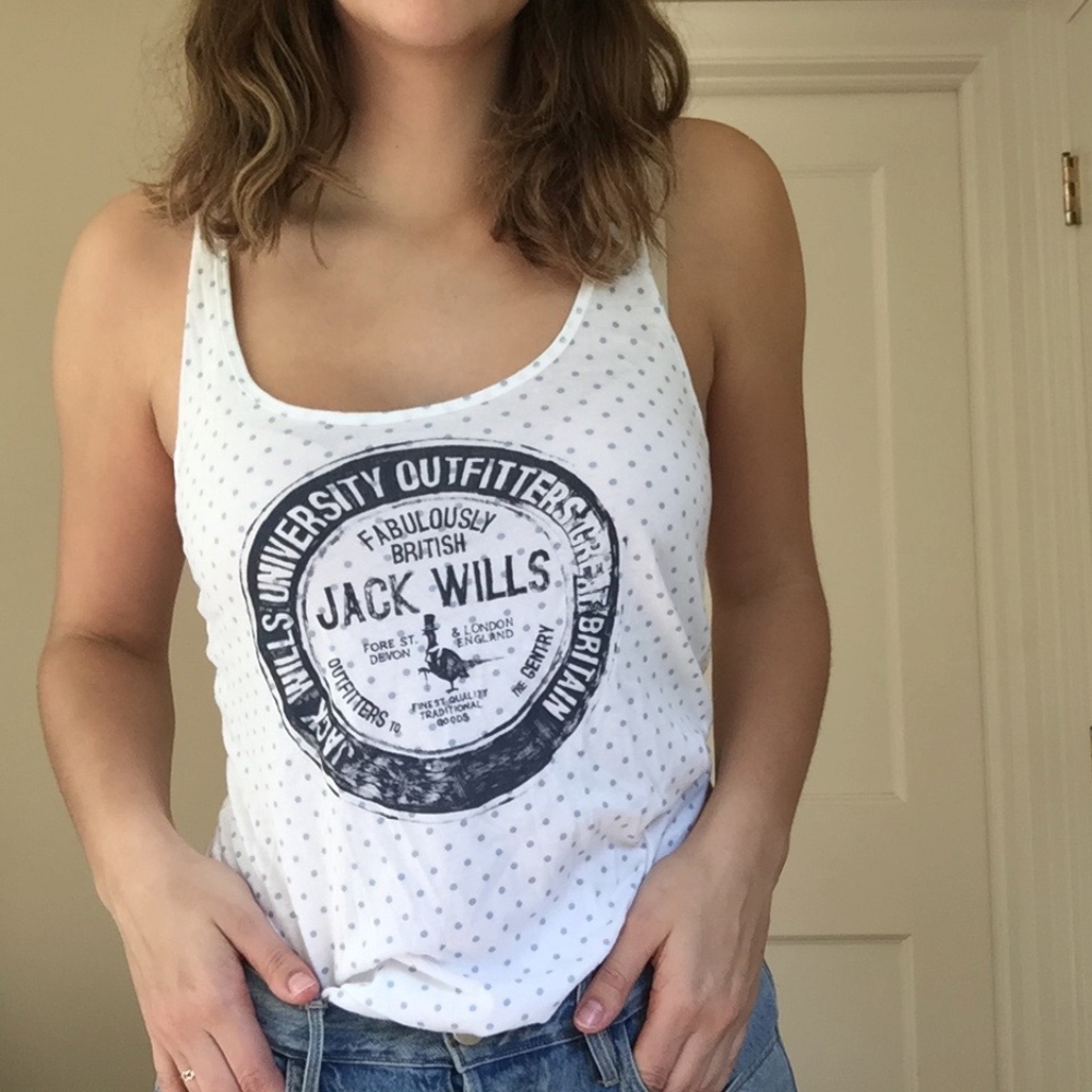 Jack Wills polka dot graphic tank